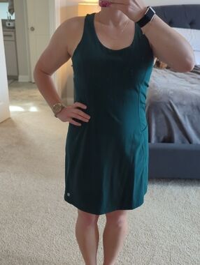 Sweaty Betty Green Racerback Athletic Dress